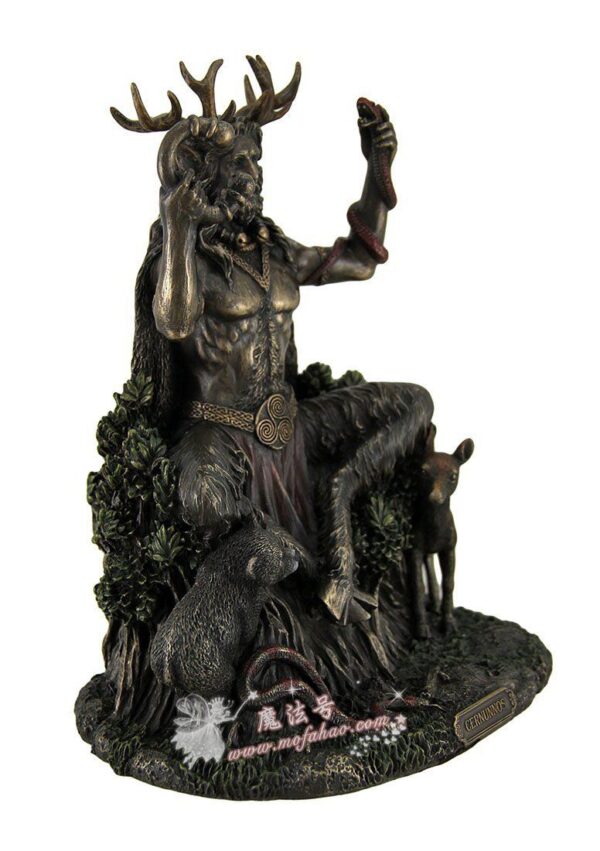 *美国进口Cernunnos和动物青铜雕塑 父神 - 图片 4