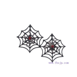 GOTHIC饰品 圣诞节万圣节欧美耳环夸张潮人耳坠简约暗黑万圣节蜘蛛网黑色耳钉  哥特饰品
