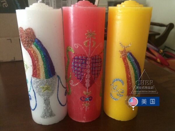 美国进口女巫三倍能量加强手制魔法蜡烛 含配魔法油+香+闪粉+草药