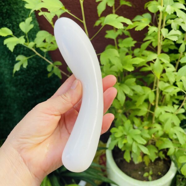 白玉大弯头水晶按摩棒 - 图片 5