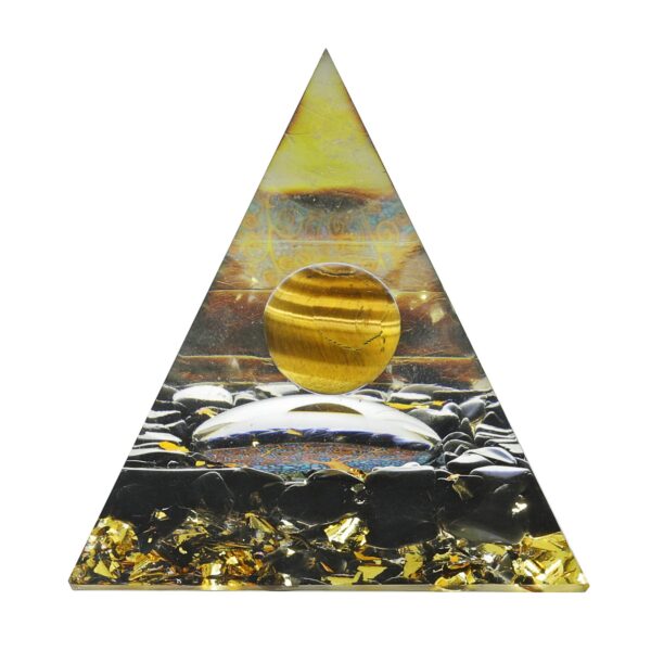 水晶圆珠宇宙星球造型 树脂金字塔水晶碎石能量塔 欧美新款 能量发生器 - 图片 7