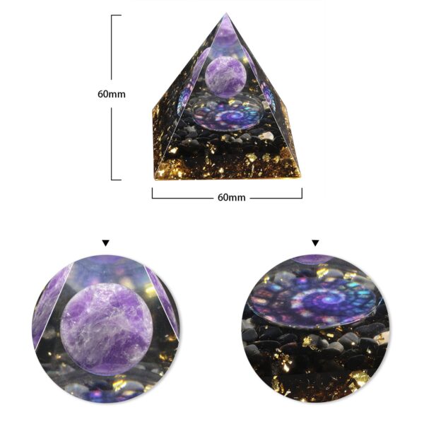 水晶圆珠宇宙星球造型 树脂金字塔水晶碎石能量塔 欧美新款 能量发生器 - 图片 4