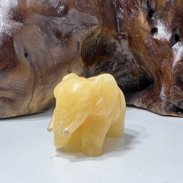 水晶摆件家居装饰品 粉晶原石半宝石大象动物工艺品摆饰 - 图片 12