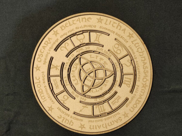 立体占星板 预测道具Astrology plate 木质圆板仪式用品 - 图片 6