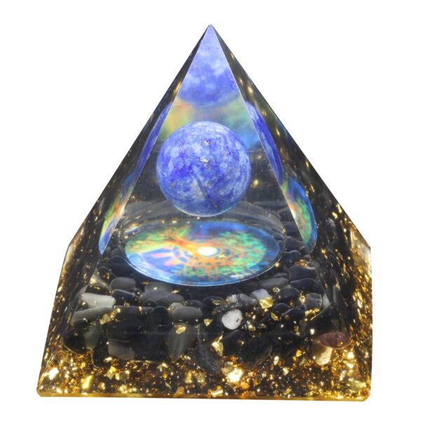 水晶圆珠宇宙星球造型 树脂金字塔水晶碎石能量塔 欧美新款 能量发生器 - 图片 11