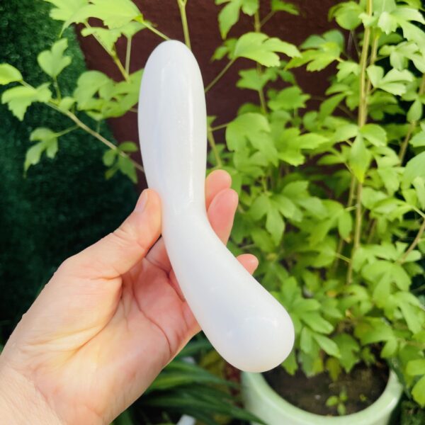 白玉大弯头水晶按摩棒 - 图片 2