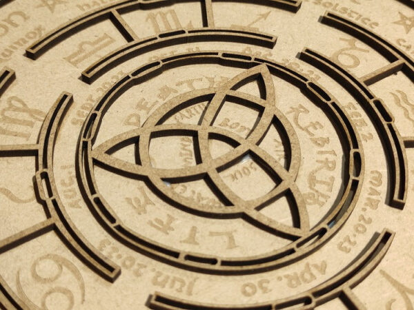 立体占星板 预测道具Astrology plate 木质圆板仪式用品 - 图片 2