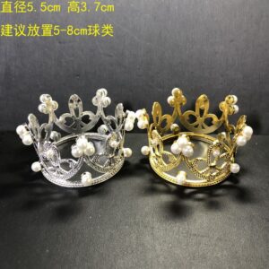 皇冠款铁艺置物架水晶球底座金属展示架摆件收纳底座球座6-9cm球