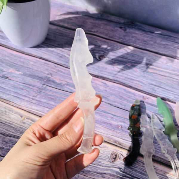 直供 天然水晶多种材质水晶匕首 家居办公装饰摆件热销 - 图片 8