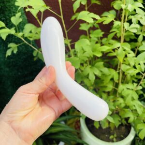 白玉大弯头水晶按摩棒