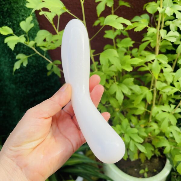 白玉大弯头水晶按摩棒 - 图片 3