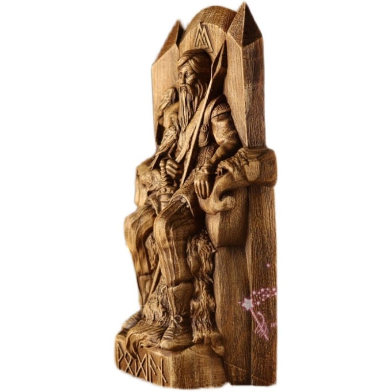 神秘学收藏~奥丁木雕 手工维京木雕 生态材质木质手工雕刻礼品威卡礼物希腊 神秘学收藏~奥丁木雕 手工维京木雕 生态材质木质手工雕刻礼品威卡礼物希腊 - 图片 5