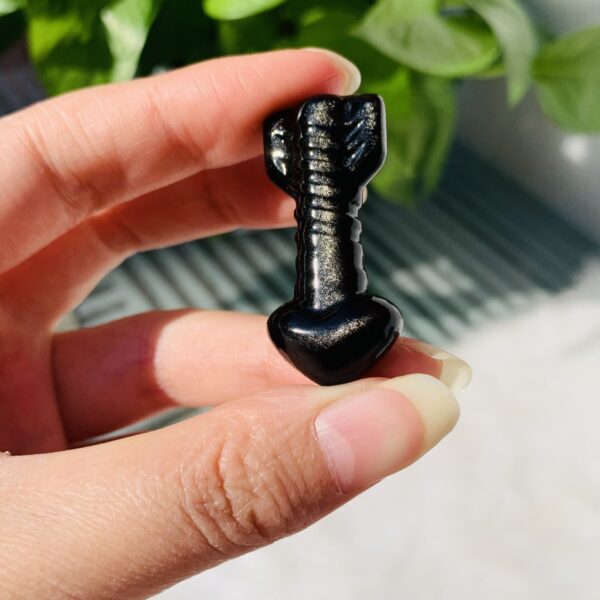 热销 银曜石天然白水晶 发晶雕刻丘比特之箭水晶小配件挂件 - 图片 3