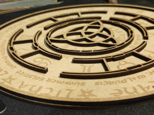 立体占星板 预测道具Astrology plate 木质圆板仪式用品 - 图片 3